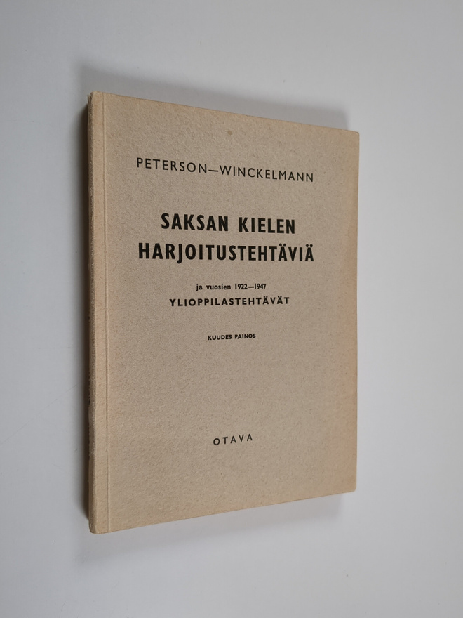 Elly Peterson : Saksan kielen harjoitustehtäviä ja vuosie...