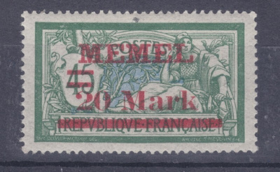 Saksa reich Memel Mi 39 postituoreena