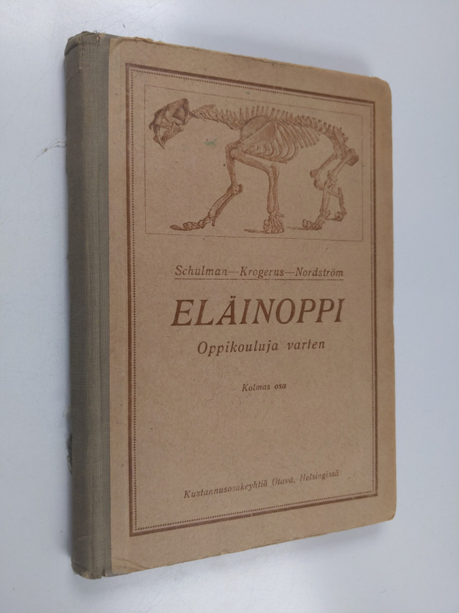 Hjalmar Schulman : Eläinoppi : oppikouluja varten 3