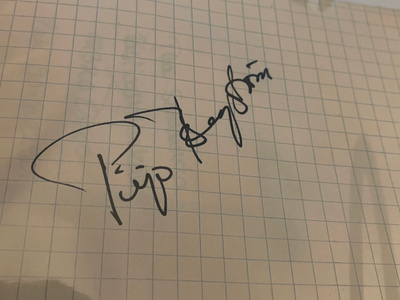 Pirjo Bergström nimikirjoitus paperilla