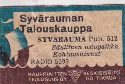 Syvärauma, Syvärauman Talouskauppa. Radio 5599    s5/2
