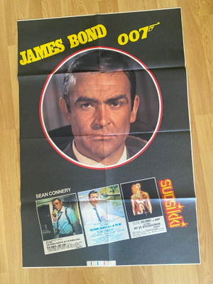 James Bond Sean Connery ja Licence to Kill julisteet