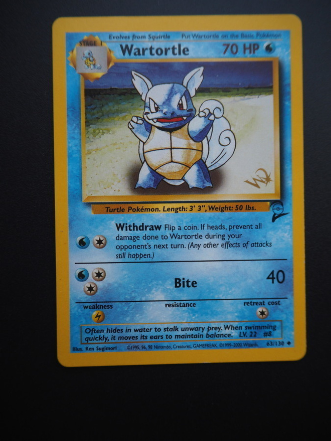 Pokemon kortti Wartortle W stamp promo