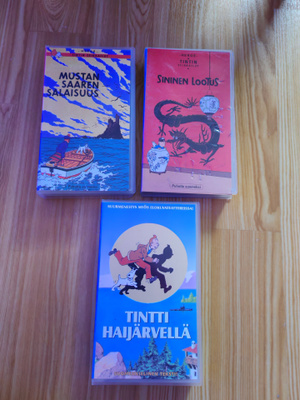 3x tintin seikkailut vhs