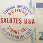 VANHA Merkki Amerikan Suomalaiset Vanhat Ystävät 1976 - pikkukuva 1