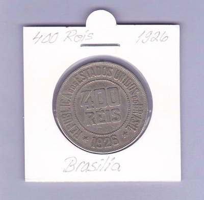 Brasilia 400 Reis v.1926 KM#520