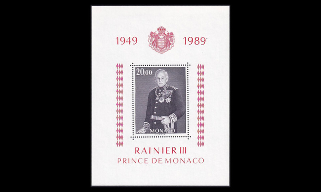 Monaco 1918BL43 ** Prinssi Rainier III 40v vallassa (1989)