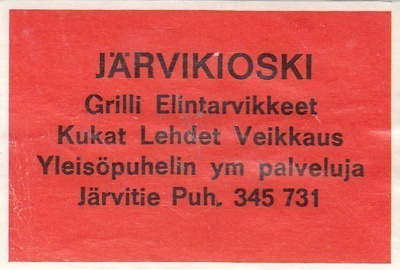 JÄRVIKIOSKI, Järvitie , b15