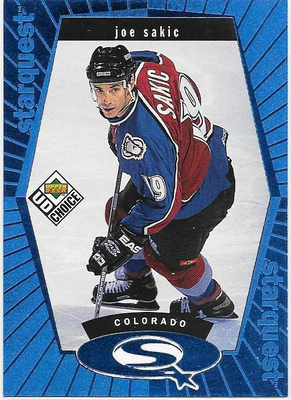 98-99 UD Choice StarQuest Blue #SQ11 Joe Sakic Colorado Avs