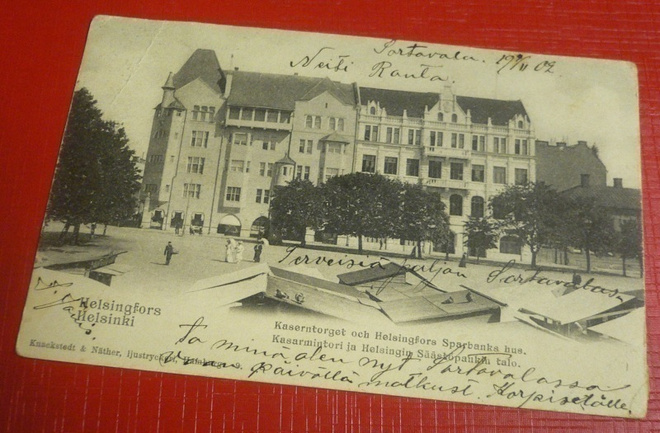 Helsinki,  Kasarmintori ja Helsingin Säästöpankin talo 1902