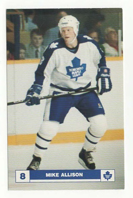 Mike Allison Toronto Maple Leafs Team Issue Postcard