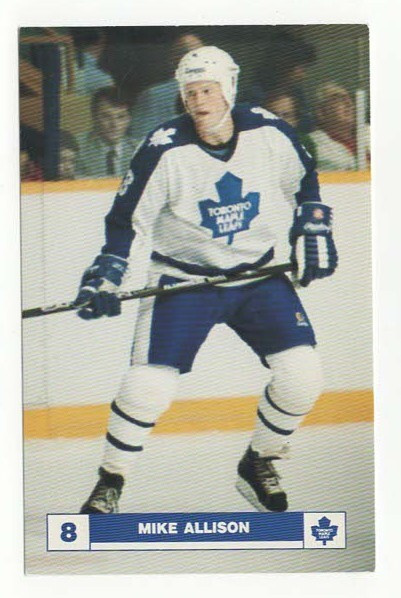 Mike Allison Toronto Maple Leafs Team Issue Postcard
