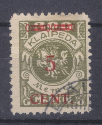 Saksa reich Memel 1923 Mi 174