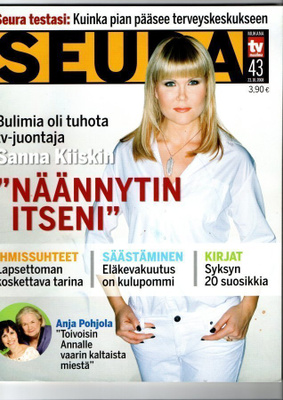 Seura n:o 43 2008 Sanna Kiiski. Anja & Anna. Irene. Roman.