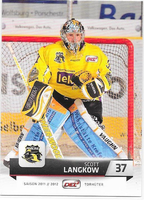 2011-12 DEL #145 Scott Langkow Krefeld ex- Ässät MV