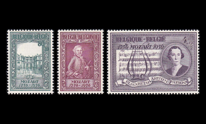 Belgia 1036-8 ** Mozart (1956)