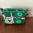 Marimekko Iloisa Mini Unikko olkalaukku vihreä vaal.punainen - pikkukuva 1