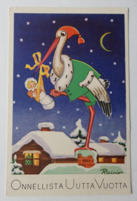 Raivio, uudenvuodenkortti vuodelta 1932