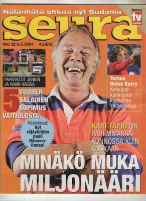 Seura n:o 32 2004 Kari Tapio. Teressa. Paparazzit häissä.