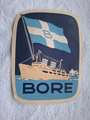 BORE laivamerkki - matkalaukkumerkki, hotellimerkki