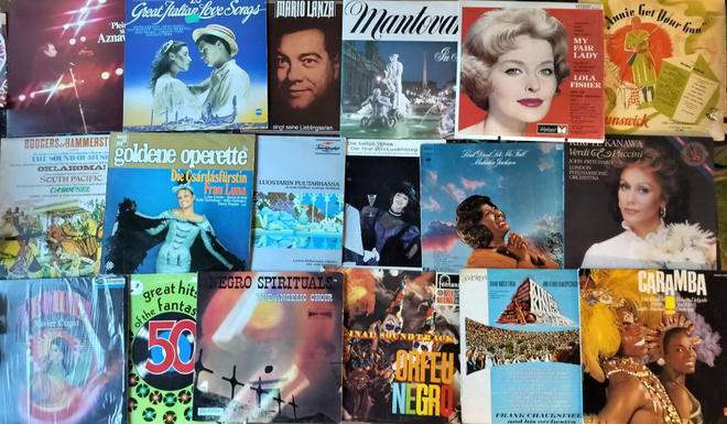 60 LPtä ULKOM. MUSIKAALI-,LATINO-, KREIKKALAISTA MUSIIKKIA