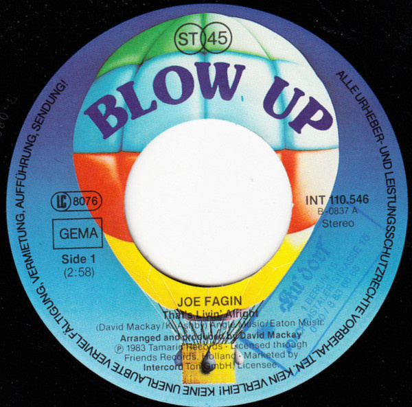 JOE FAGIN - THATS LIVING ALRIGHT