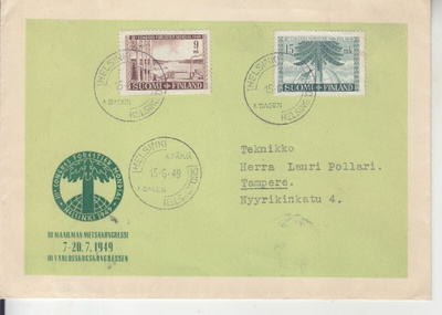 FDC 1949 Metsämerkit