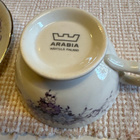 Arabia RE sininen Raija 12 kahvikuppia + asetit, hopeareunus - pikkukuva 4