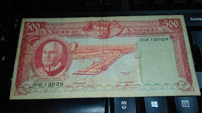 Angola 500 Escudos 1970 P97 sn029 F