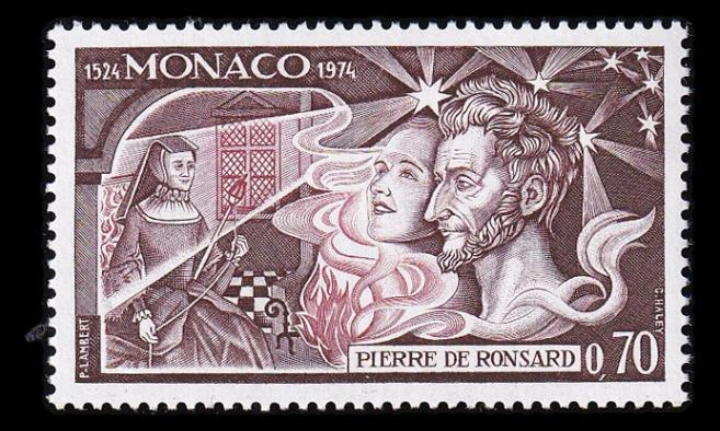 Monaco 1121 ** Runoilija Pierre de Ronsard (1974)