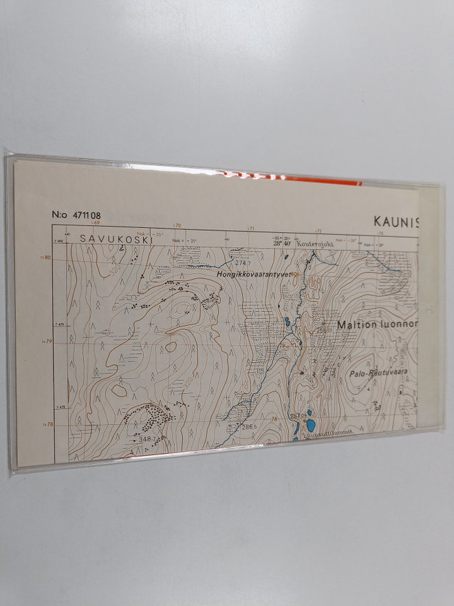 Topografinen kartta 1:20000, N:o 4711 08 : Kaunisvaara
