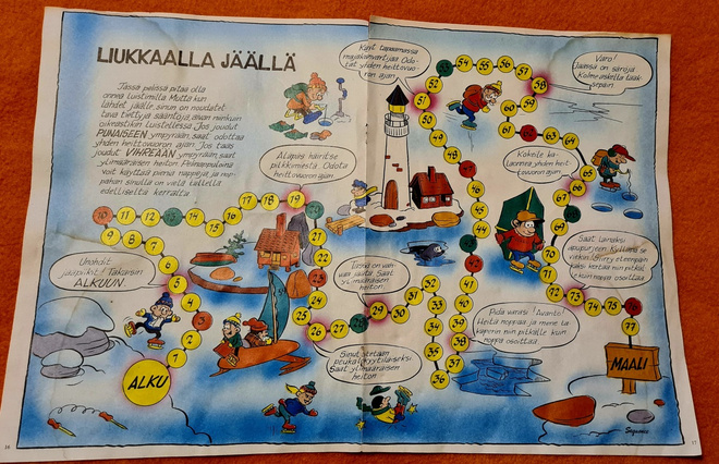 Liukkaalla jäällä – lautapeli 70-luvulta.