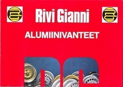 Rivi Gianni alumiinivanteet -esite 80-luvun alusta