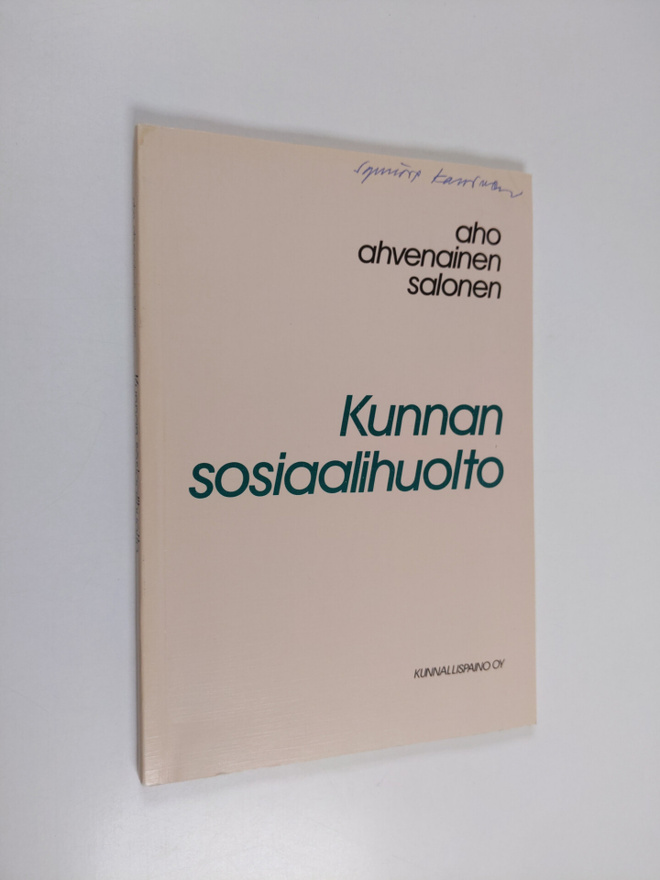 Sulo Aho : Kunnan sosiaalihuolto