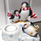"LASKETTELEVAT PINGVIINIT" PARTYLITE TUIKKU - pikkukuva 1