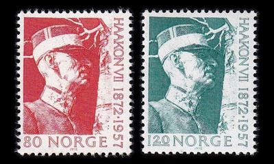Norja 643-4 ** Hakon VII (1972)