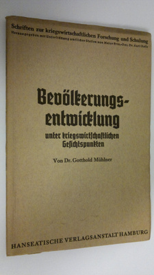 Von Dr. Gotthold Muhlner : Bevölkerungsentwicklung unter ...