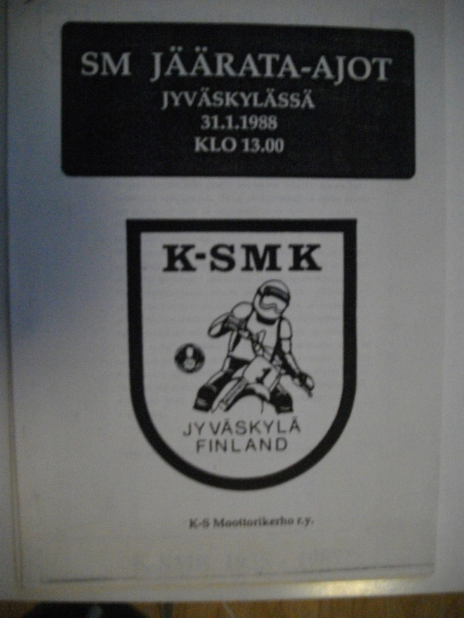 SM-jäärata-ajot Jyväskylässä 1988 (26.11)