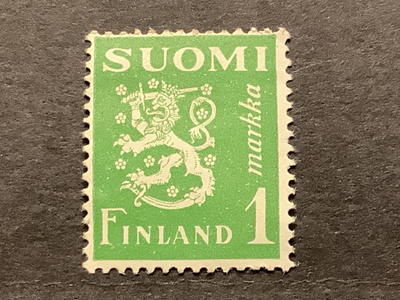 262 / 1942 M30 Leijona vihreä 1 mk ** postituore