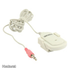 König Clip-on mikrofoni, 1.8m, 3.5mm, valkoinen *UUSI* - pikkukuva 2