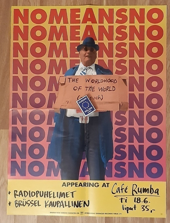 NoMeansNo juliste (orig. keikkateksteillä)