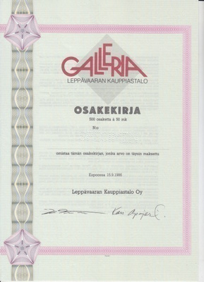 0sakekirja Galleria leppävaaran kauppiastalo.