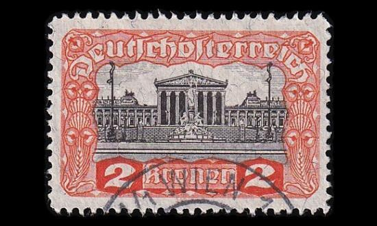 Itävalta 284A o Parlamenttirakennus 2 Kr (12½) (1919)