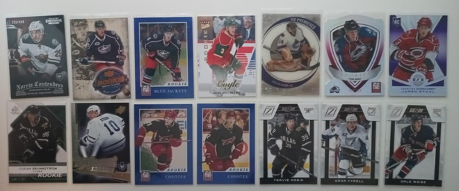14kpl numeroitua Rookie NHL-korttia