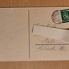 kukkakortti, narsissit,pääsiäiskortti kulkenut 1945 - pikkukuva 2