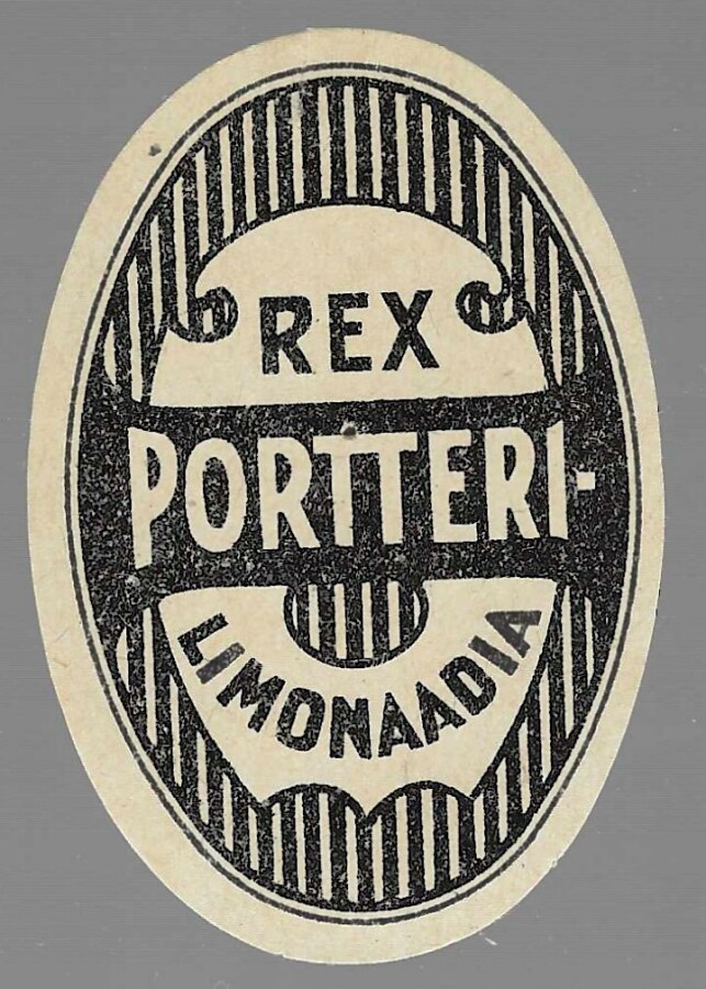JUOMAETIKETTI REX PORTTERI LIMONAADIA SILEÄ VANHA