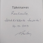 Markus Hotakainen : Tähtitaivas (signeerattu, tekijän omi... - pikkukuva 3