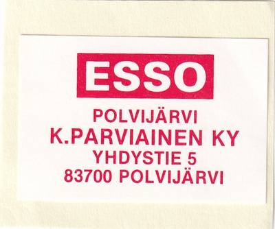 Polvijärvi, K. Parviainen Ky ESSO.      b436