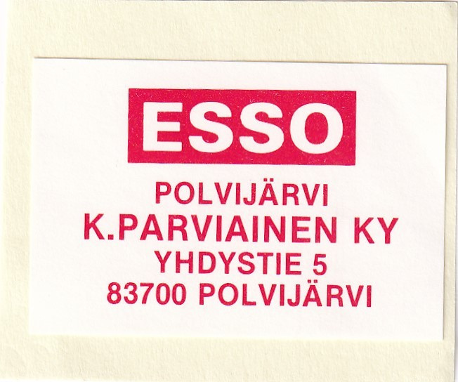 Polvijärvi, K. Parviainen Ky ESSO.      b436