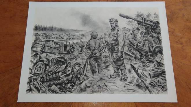 Jatkosota Motti Sotapiirros Lindeberg 1942